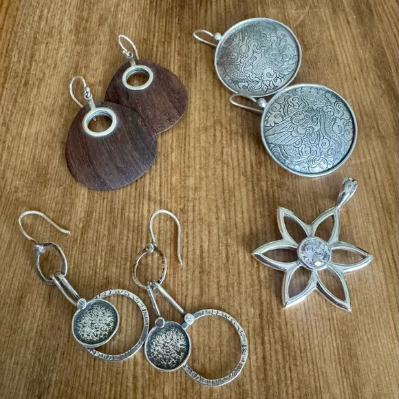 Silpada .924 Sterling Silver Lot, 20 Pieces, Necklaces, Earrings and More! - Picture 13 of 14